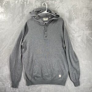 Linksoul Hoodie men's Large Henley 3-Button Cotton Cashmere Pullover Sweatshirt